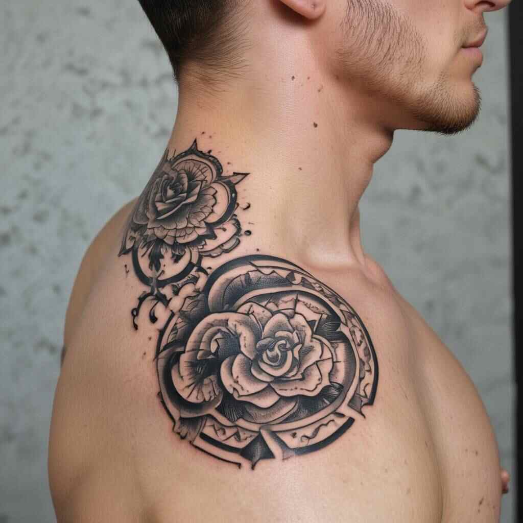 40 Striking Olive Branch Tattoo Ideas That Radiate Peace and Purpose 19 Behind the Neck tattoo